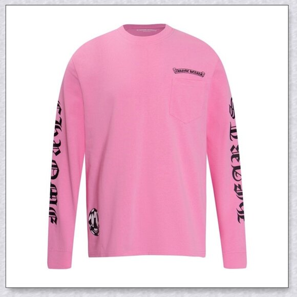 Chrome Hearts Vanity Affair Cross Long Sleeve Tee - Pink